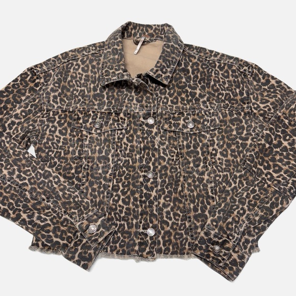 Free People | Animal Print Denim Jacket - Picture 11 of 12